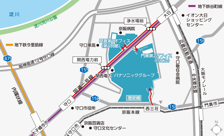 大阪IDCの地図