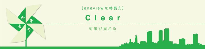 eneviewの特長③ Clear 対策が見える